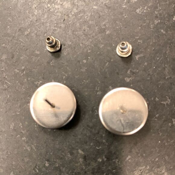 Men’s Round White Iridescent Prism Faux Druzy Hip Hop Iced Out Stud Earrings NEW - Picture 7 of 10